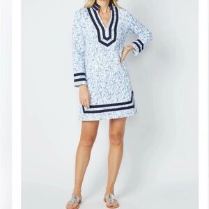 Sail to Sable | Blue and White | Beachy Patterned Dress